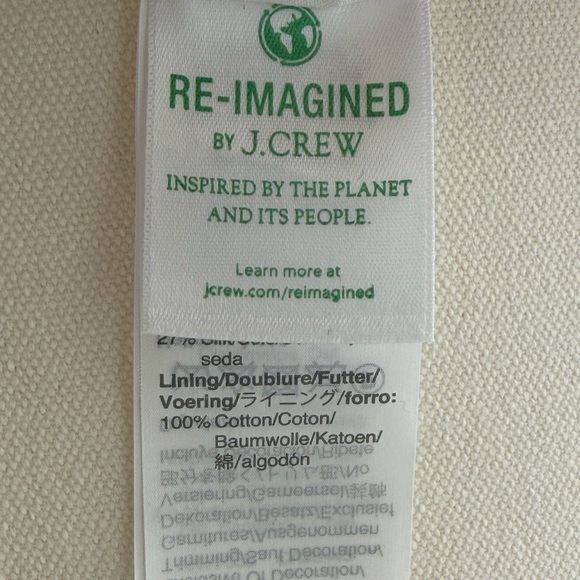 J. Crew Re-Imagined White Cotton/Silk Blouse - Picture 11 of 16